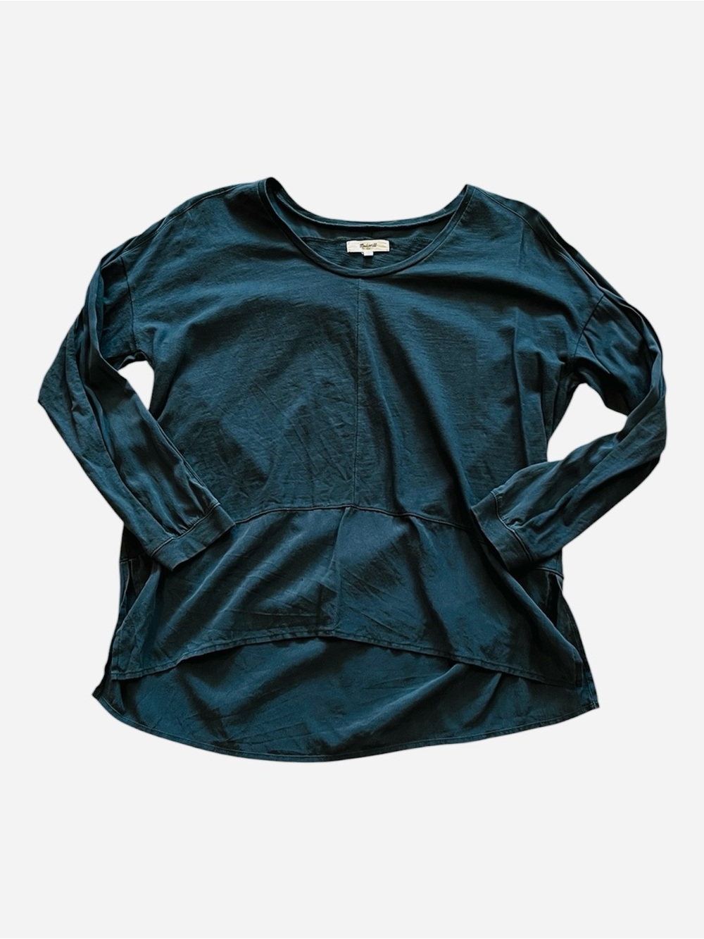 Madewell S Long Sleeve Blouse Silk Panels